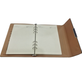 dark blue leather agenda